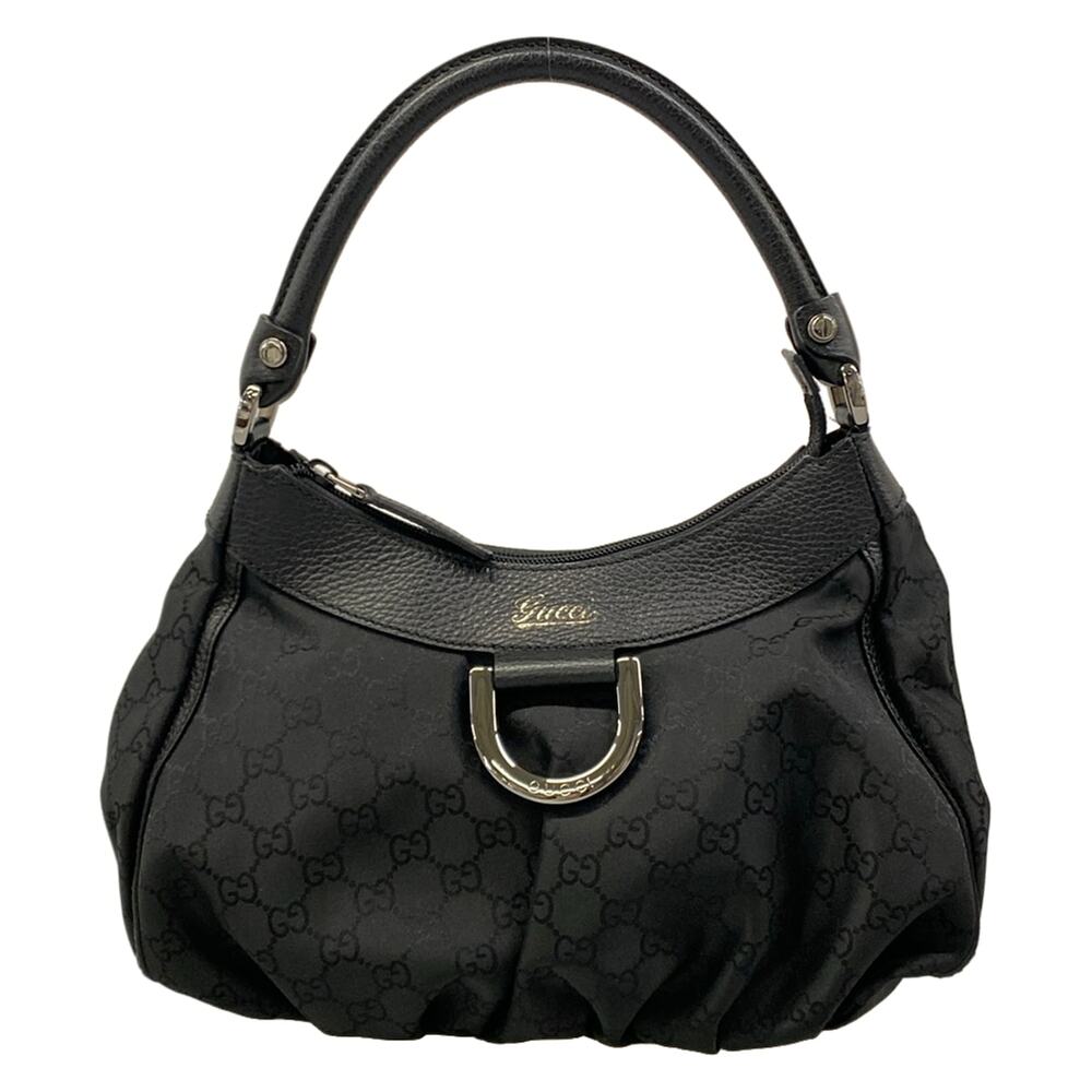 Gucci Abbey, GG pattern Handbag 265692 Nylon Jacquard Leather